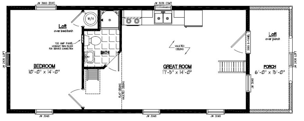 15x40 Adirondack Certified Floor Plan 15AR803 Custom