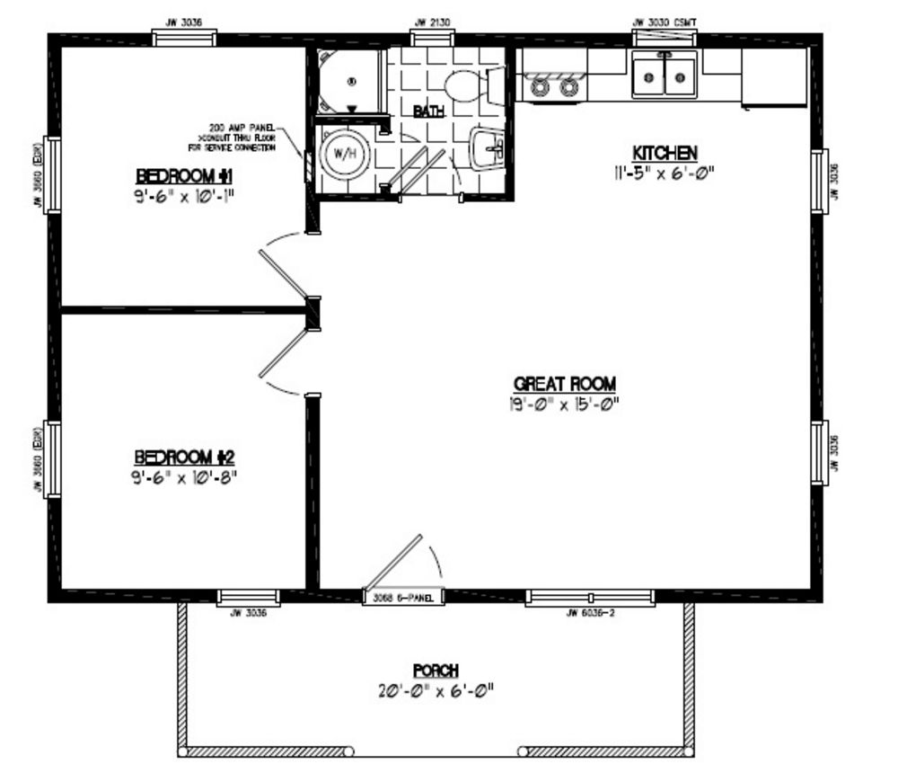 Certified Floor Plan - Pioneer Floor Plan - #22PR1201 - 22 x 30