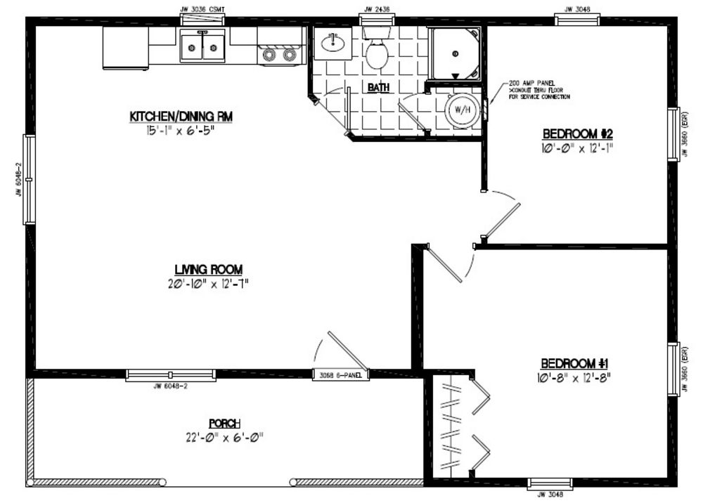 1200 × 1200- 40x40 House Floor Plans