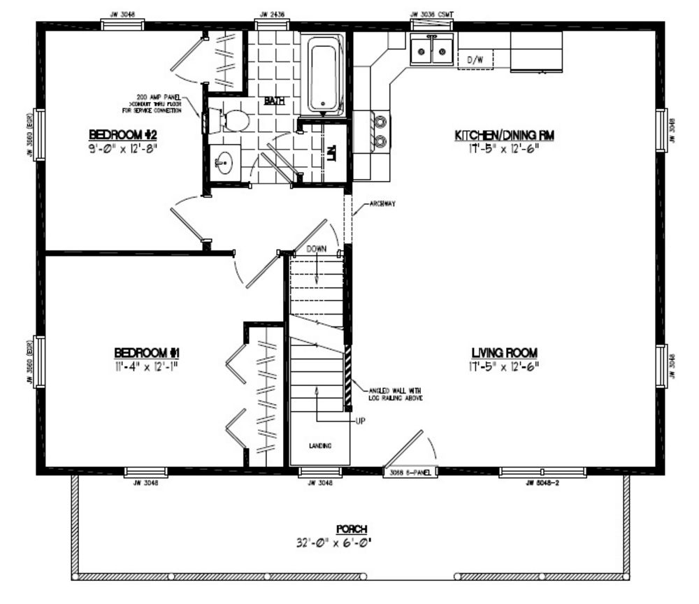 26x36 Mountaineer Certified Floor Plan 26MR1302 Custom