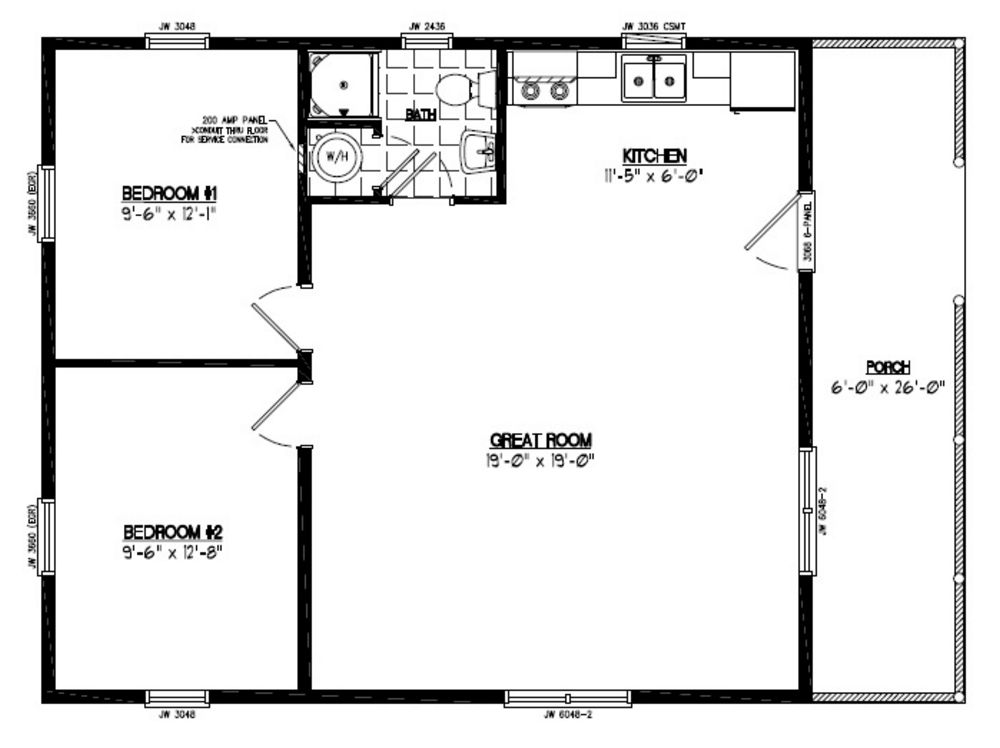 Certified Floor Plan - Settler Certified Floor Plan - 26 x 36 