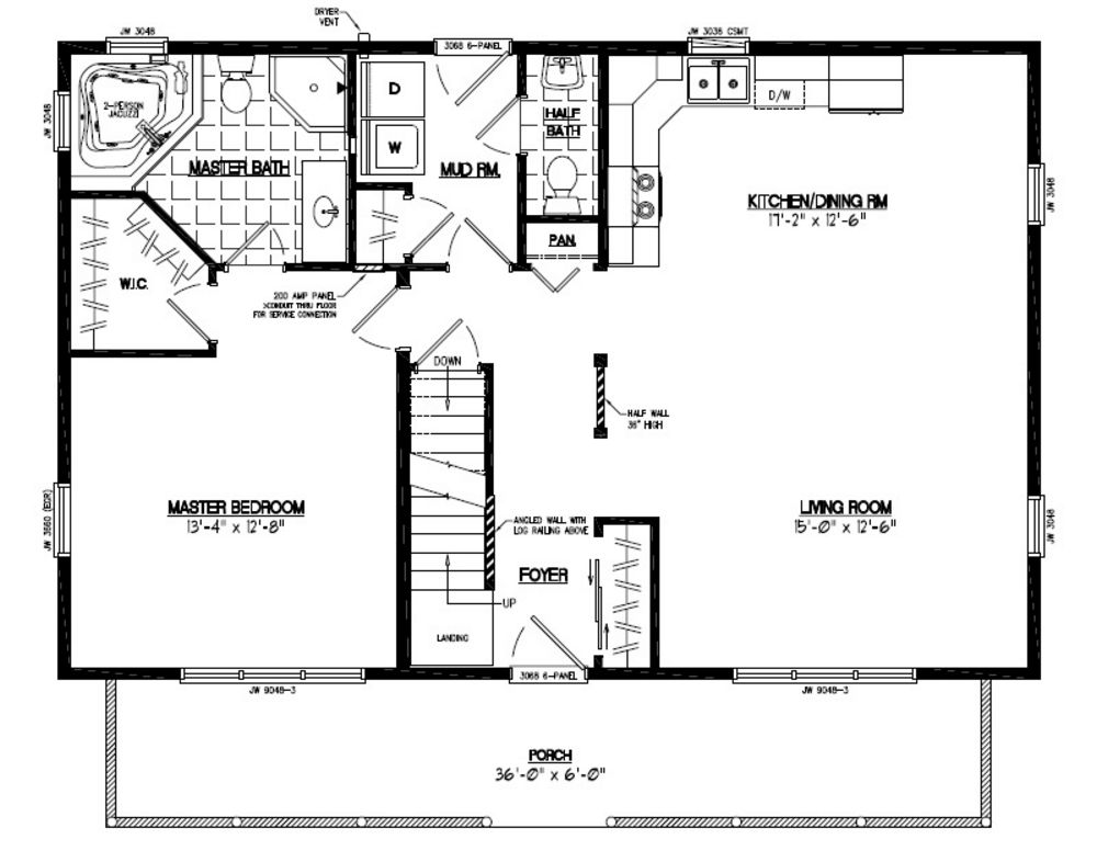 26x40 Mountaineer Certified Floor Plan 26MR1303 Custom