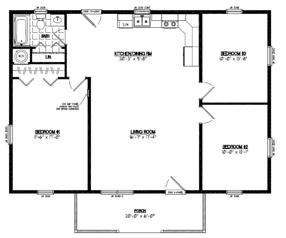 Certified Floor Plan - Pioneer Floor Plan - #26PR1203 - 28 x 40