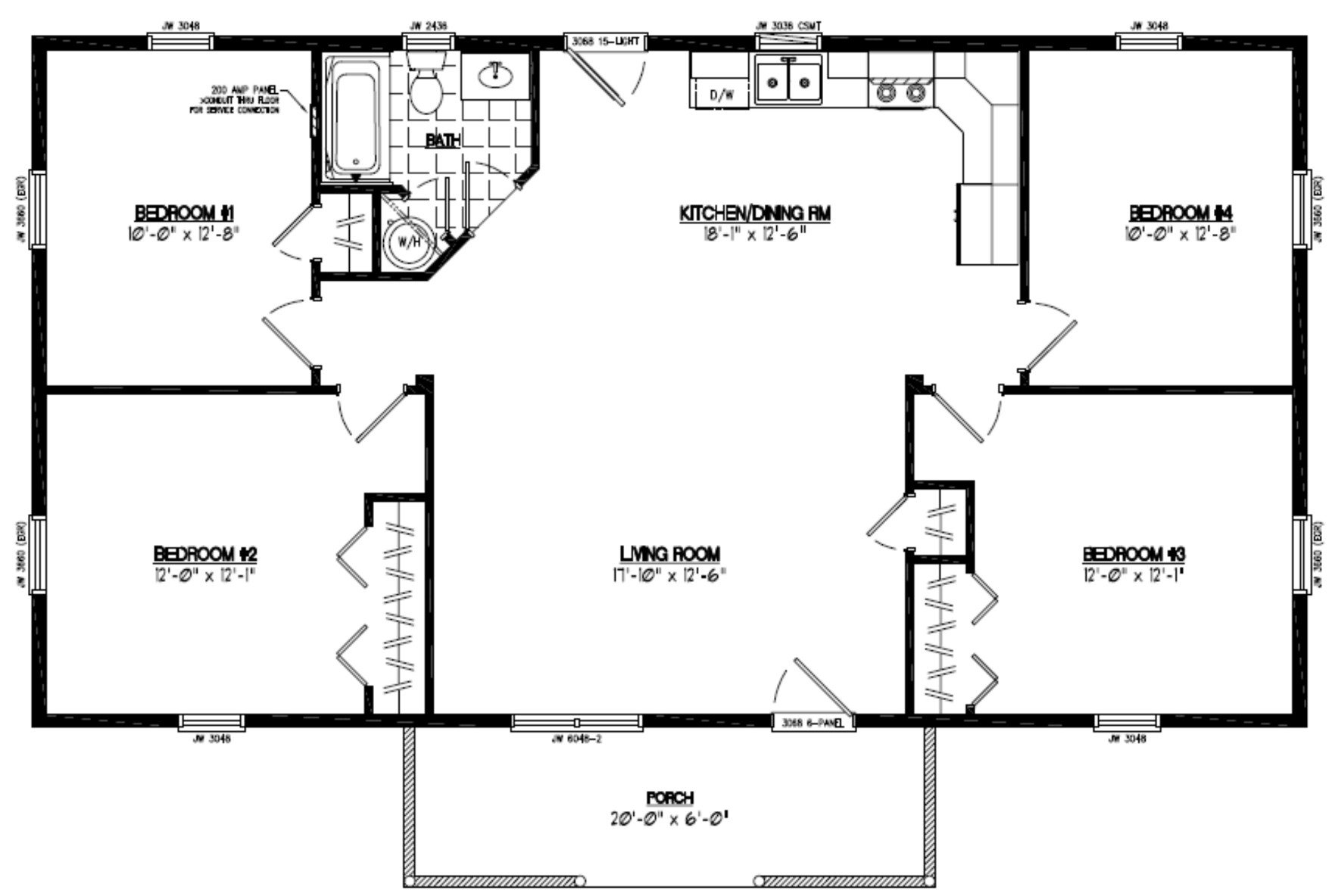 32X60 Home Floor Plan rikterdesigns