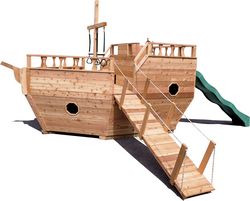 Wooden Playground Equipment - Small Boat