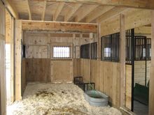 Modular Horse Barn - Gambrel Hip Roof Modular Horse Barn - 30 x 30