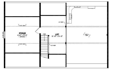 Certified Floor Plan - Mountaineer Deluxe Upstairs Floor Plan - #28MD1404 - 28 x 44