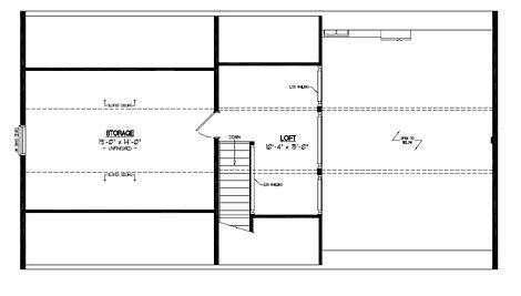 Certified Floor Plan - Mountaineer Deluxe Upstairs Floor Plan - #26MD1405 - 26 x 48