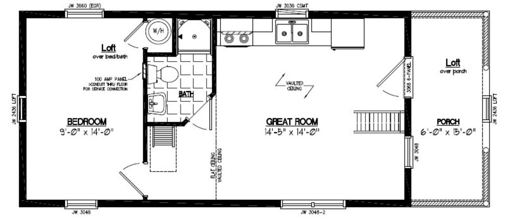 15x36 Adirondack Certified Floor Plan 15AR802 Custom