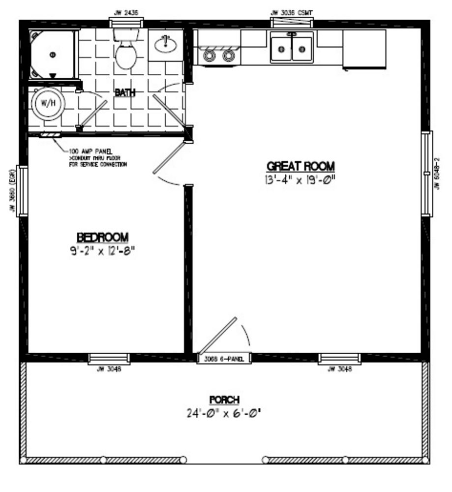 26x24 Lincoln Certified Floor Plan 26LN902 Custom Barns