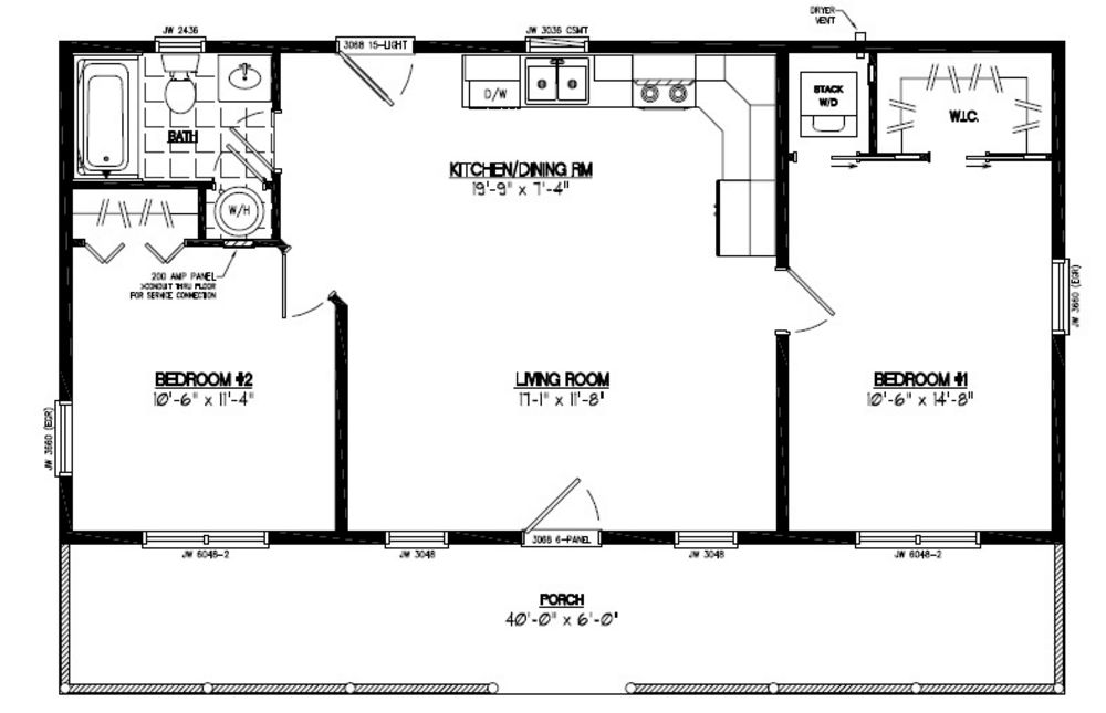 26x40 Lincoln Certified Floor Plan 26LN904 Custom Barns