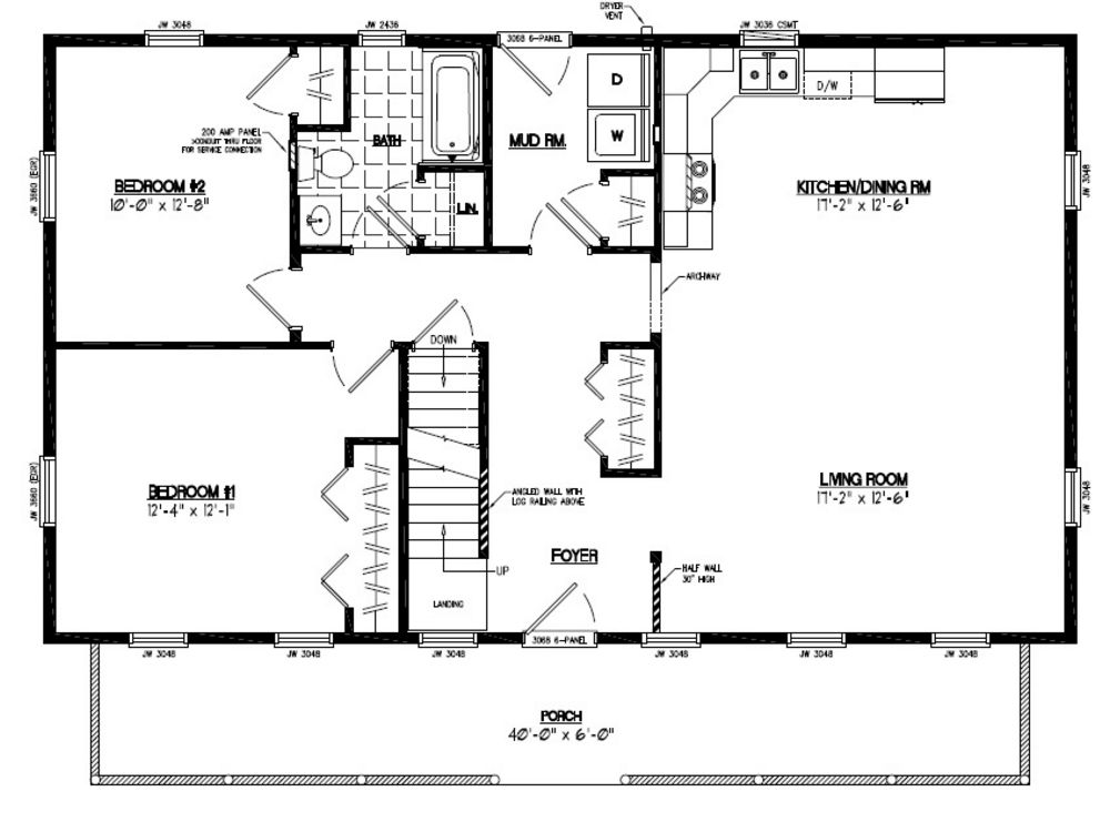 26x44 Mountaineer Certified Floor Plan 26MR1304 Custom