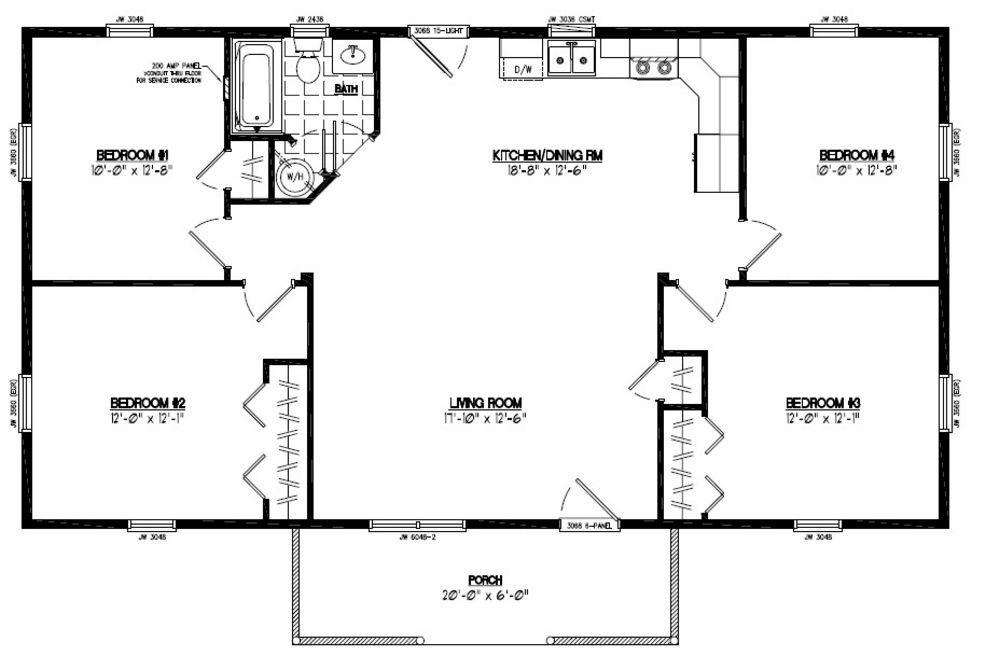 26x48 Pioneer Certified Floor Plan 26PR1204 Custom Barns and Buildings The Carriage Shed