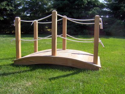 6 ft Wooden Rope Bridge - Custom Barns and Buildings - The Carriage Shed