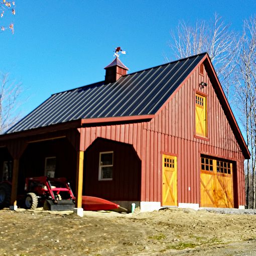 prefab single car garages - custom barns and buildings