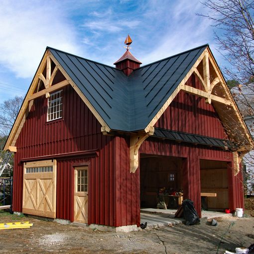 Post Beam Garages Custom Barns And, Post And Beam Garages Maine