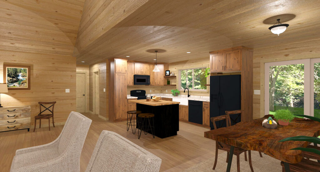 Cozy Cabins - Alpine - Interior Kitchen 