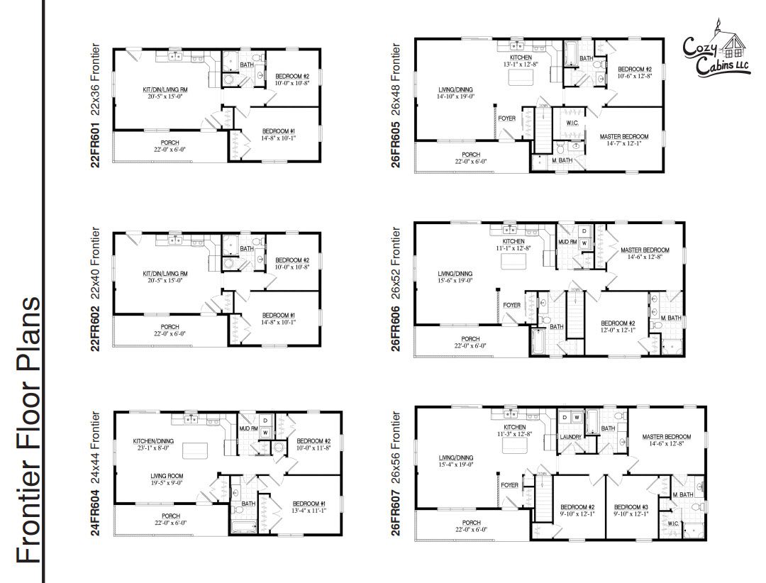 Certified Log Home Floorplans - Frontier