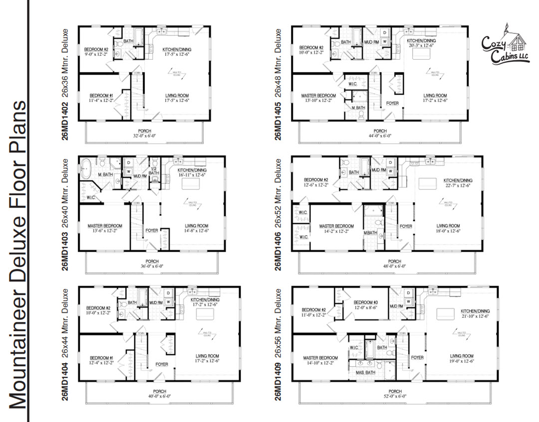 Certified Log Home Floorplans - Mountaineer Deluxe